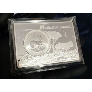 Sztabkomoneta KRUGERRAND 1oz w sztabce plater silver 3oz 2017