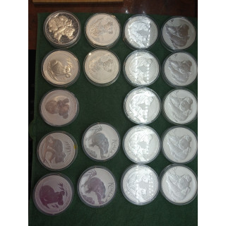 koala moneta 1kg srebrna 2008 2010 2011 2015 2016 2019 2020 2022