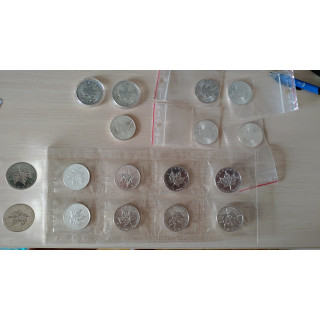 Monety 1oz srebrne - 40 sztuk, Liść, Kookaburra, Liberty, Kangur