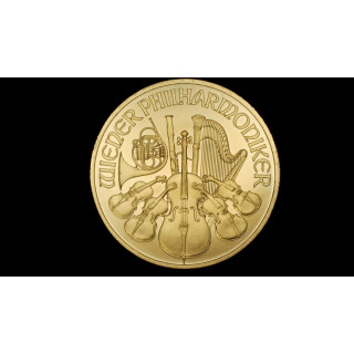 Moneta złota 24K Wiedeński Filharmonik 1 Oz