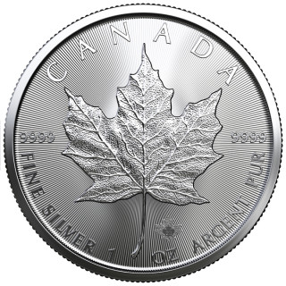 Moneta srebrna Kanadyjski Liść Klonu 1 OZ 2x25 szt. Ursynów