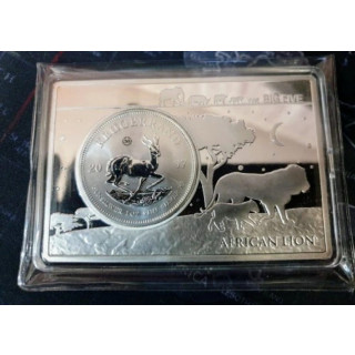 Sztabkomoneta KRUGERRAND 1oz w sztabce plater silver 3oz 2017