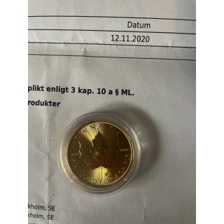 Złota moneta Kanadyjski Liść Klonu 1 oz
