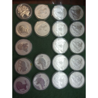 koala moneta 1kg srebrna 2008 2010 2011 2015 2016 2019 2020 2022