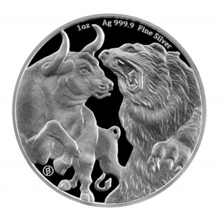 20 sztuk srebrnych dowolnych monet np Bull and Bear