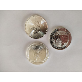Kupię srebrne monety 1 oz z kanonu od  20 szt.