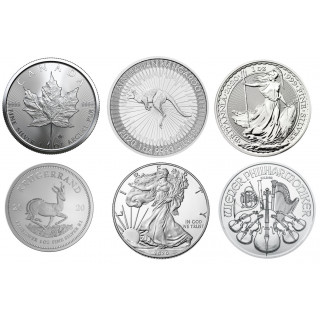 Kupie srebrne monety jedno uncjowe, od 5 do 500szt