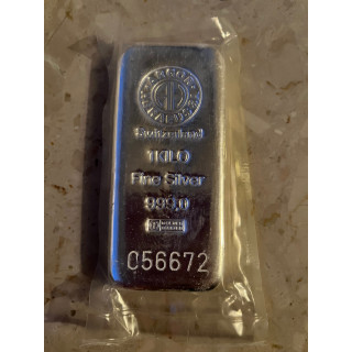 Sztabka Srebra Argor - Heraeus Szwajcaria 1 kg