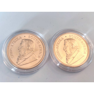 Złoty Krugerrand 1 uncja Kraków stan menniczy - 2 monety