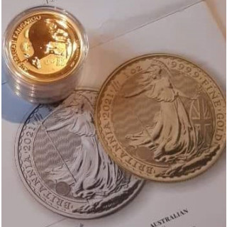 3 złote monety Australijski Kangur 1 uncja złota