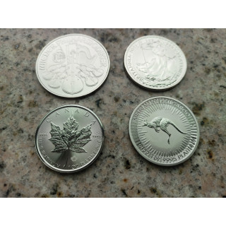Platynowe monety kangur, wiedeński, liść, Brytania