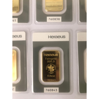 Sztabki złota 1 oz uncja, 10 sztuk, Mennica Skarbowa