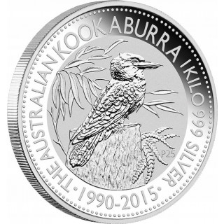 Srebrna Moneta 1 kg Australijska Kookaburra 2015 30$ Ag 999,9