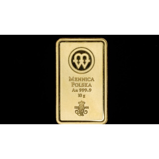 Sztabka złota 999.9 10g (naruszone opakowanie)