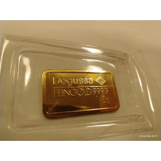 Sztabka złota 5 gram.