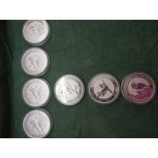 kookaburra moneta 1kg srebrna 1992 1995 1996 1997 1000g kilogram
