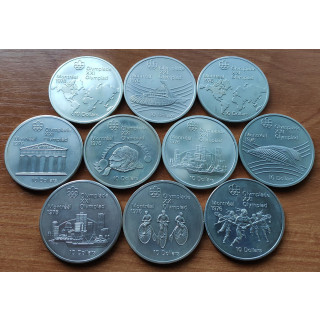 10 dolarów, Kanada 1976 Montreal, srebro .925 - 10 sztuk monet.