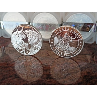 Goddess Europa (Bogini Europa) Tokelau 1oz monety