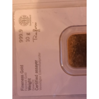 Złota sztabka 10 g.