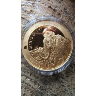 Złota moneta Giganci Epoki Lodowcowej: Mamut Włochaty,1 oz, 2019