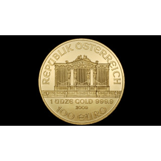 Moneta złota 24K Wiedeński Filharmonik 1 Oz