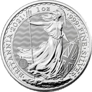 Britannia 1oz AG 9999 2021 rok tuba 25 sztuk