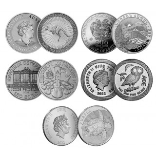 Kupię różne monety bulionowe srebrne 1 oz.(różne miasta)