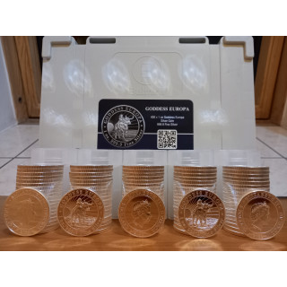 Tokelau: Goddess Europa 100 oz srebra 2022