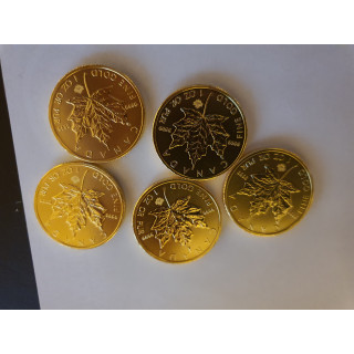 Liść Klonowy 1 oz złoty, sprzedam 5 szt lub pojedyńczo