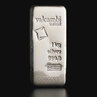 Srebrna sztabka Valcambi – 1 kg srebra
